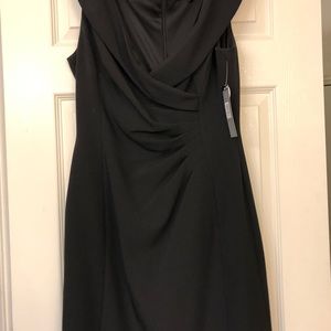 New Black front ruching dress -Size 8